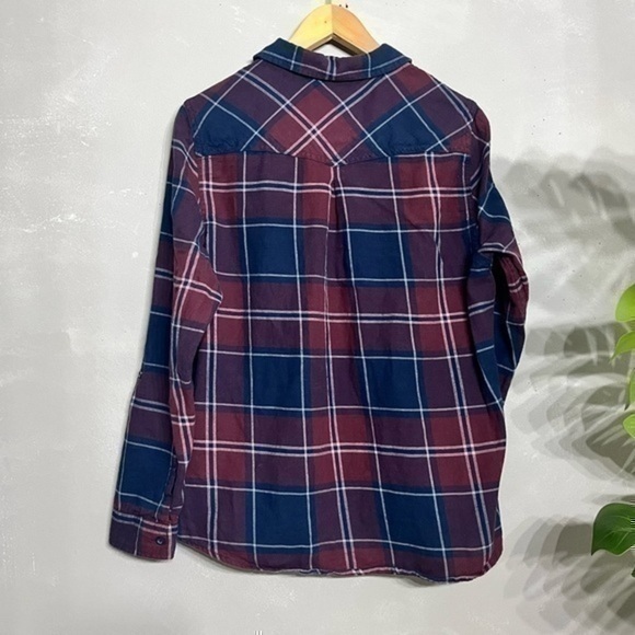 3/$30 _ WINDRIVER | vintage red blue plaid long sleeve comfy Women’s - Large - Picture 2 of 5